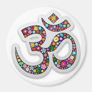 Aimant Art symbolique floral Namaste