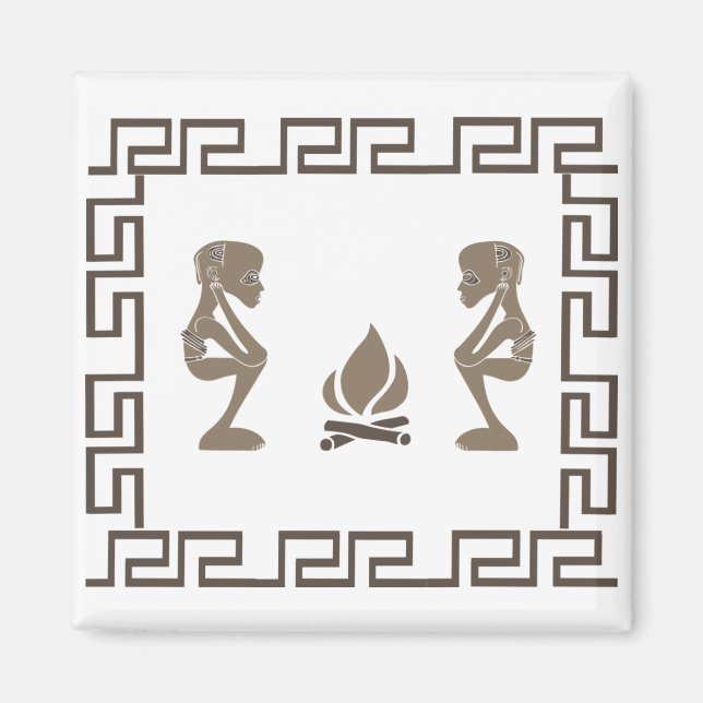 Aimant art tribal africain Abstrait (Devant)