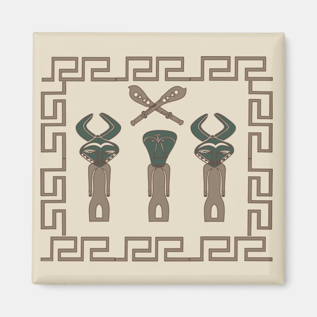 Aimant art tribal africain Abstrait (Devant)