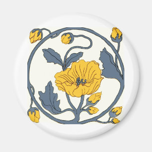Aimant Art vintage Nouveau d'arts et de métiers de