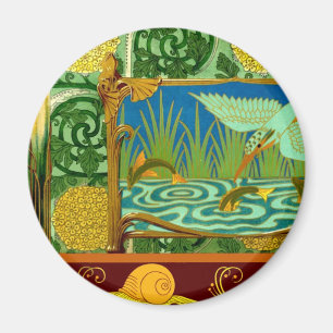 Aimant Art vintage Nouveau d'arts et de métiers de