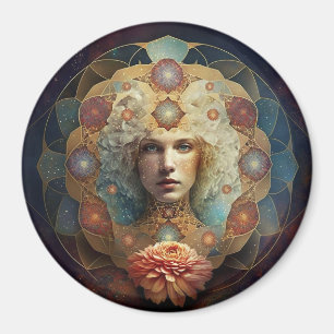 Aimant Art Visionnaire Mandala Vivant