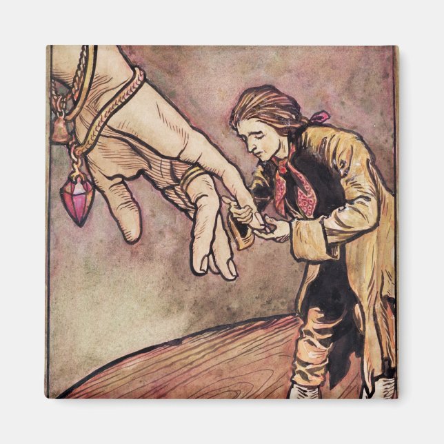 Aimant Arthur Rackham | Image aquarelle d'origine (Devant)