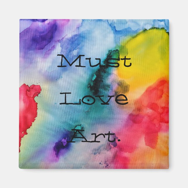Aimant Artisan Creative Splashes de l'aquarelle (Devant)