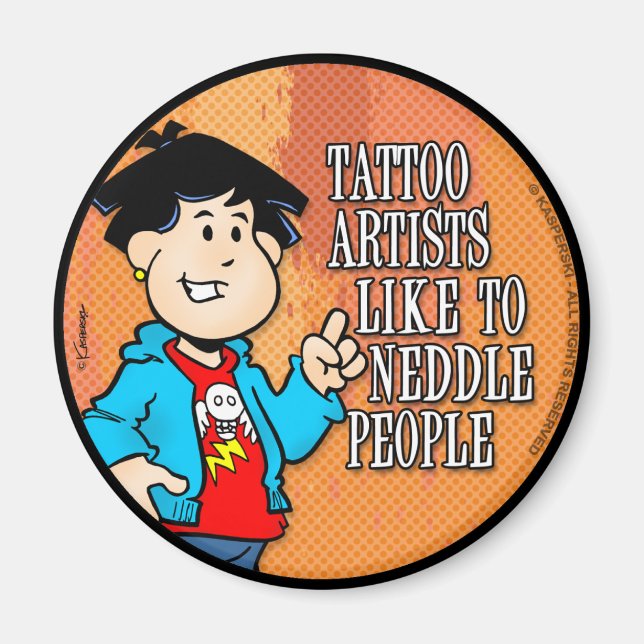 Aimant Artiste du tatouage (Devant)