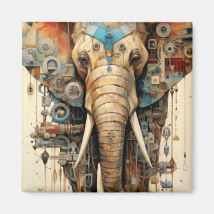Aimant Artsy steampunk éléphant