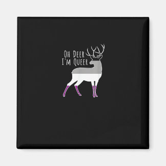Aimant Asexual Flag Oh Deer Queer Pride Funny LGBT Design