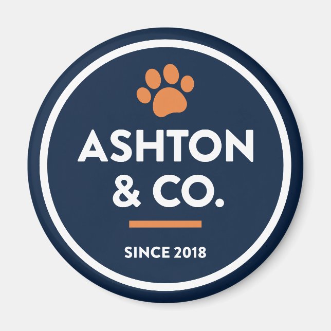 Aimant Ashton & Co. K9 Academy 2c Paw Dark (Devant)