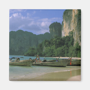 Aimant Asie, Thaïlande, Krabi. Plage de West Railay,