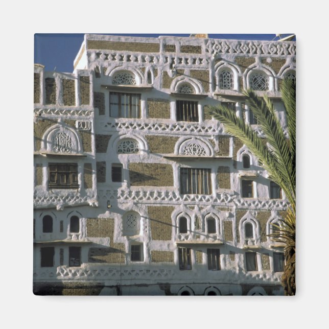 Aimant Asie, Yémen, Sanaa. Maison du Yémen. (Devant)