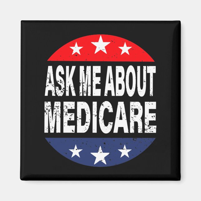 Aimant Ask Me About Medicare Insurance Agent Broker Quote (Devant)