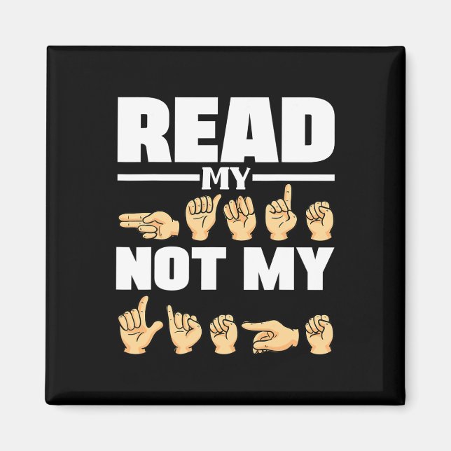 Aimant ASL Alphabet American Sing Language ASL Enseignant (Devant)