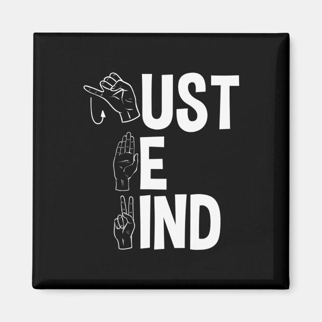 Aimant ASL Alphabet American Sing Langue ASL Enseignant J (Devant)