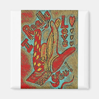 Aimant ASL Funky Je t'aime vraiment