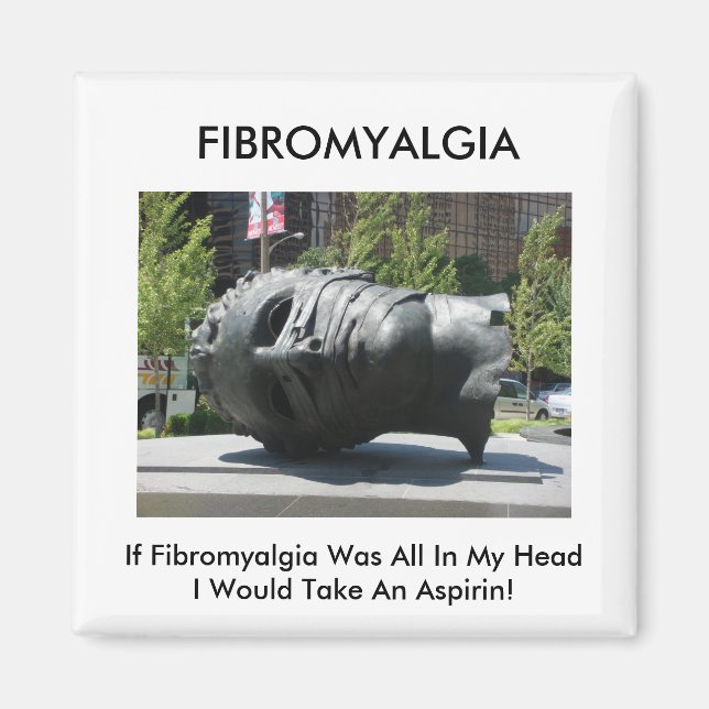 Aimant Aspirine de prise de fibromyalgie (Devant)
