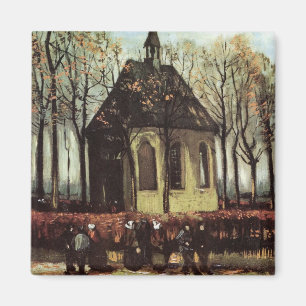 Aimant Assemblée à l'église, Nuenen par Vincent van Gogh