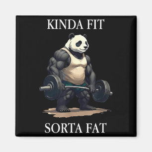 Aimant Assez en forme plutôt gros panda drôle de salle de