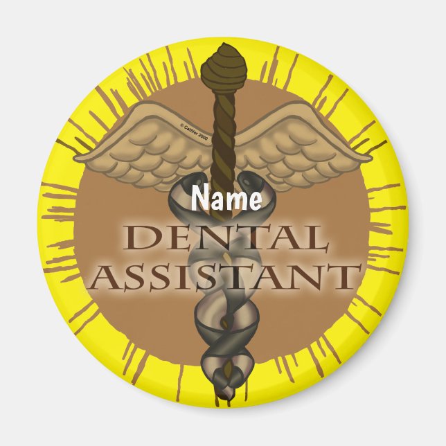 Aimant Assistant dentaire Caduceus (Devant)