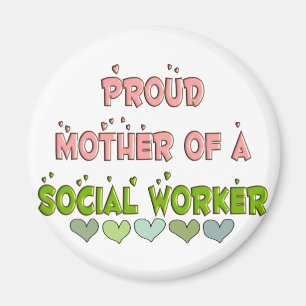 Aimant ASSISTANT SOCIAL fier de mère