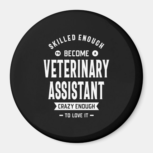Aimant Assistant vétérinaire Titre du travail Cadeau (Devant)
