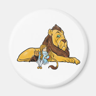 Aimant Assistant vintage d'Oz, Dorothy et Toto avec Lion