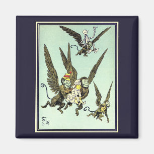 Aimant Assistant vintage d'Oz, singes volants avec Doroth