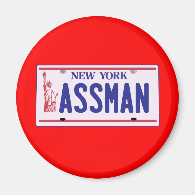 Aimant Assman New York License Plate Produits (Devant)