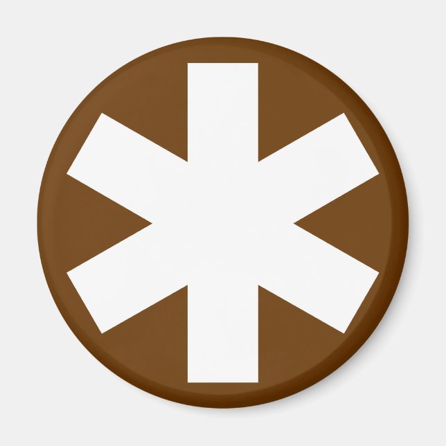 Aimant Asterisk - Brown (Devant)