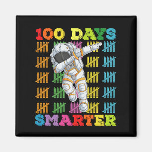 Aimant Astronaute 100 jours plus intelligent 100e jour d'