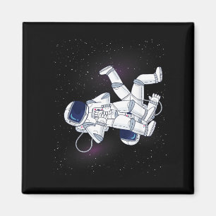 Aimant Astronaute BJJ JiuJitsu Brésilien Espace Extra-Atm