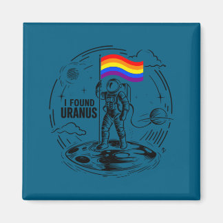 Aimant Astronaute de l'arc-en-ciel d'Uranus trouvé
