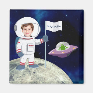 Aimant Astronaute fait sur commande de photo sur la lune