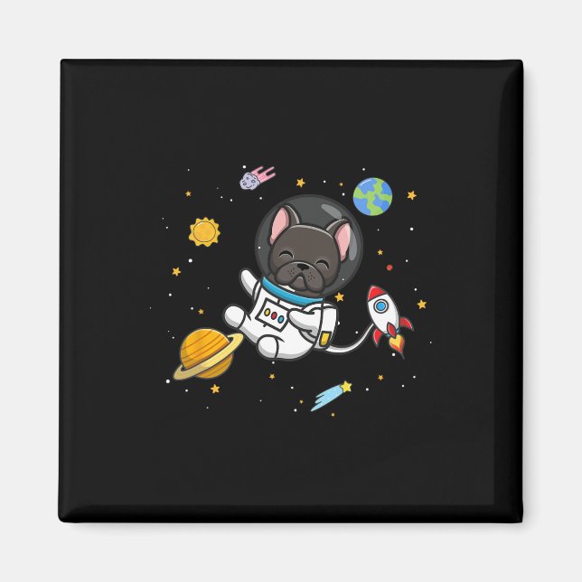 Aimant Astronaute français de Bulldog (Devant)