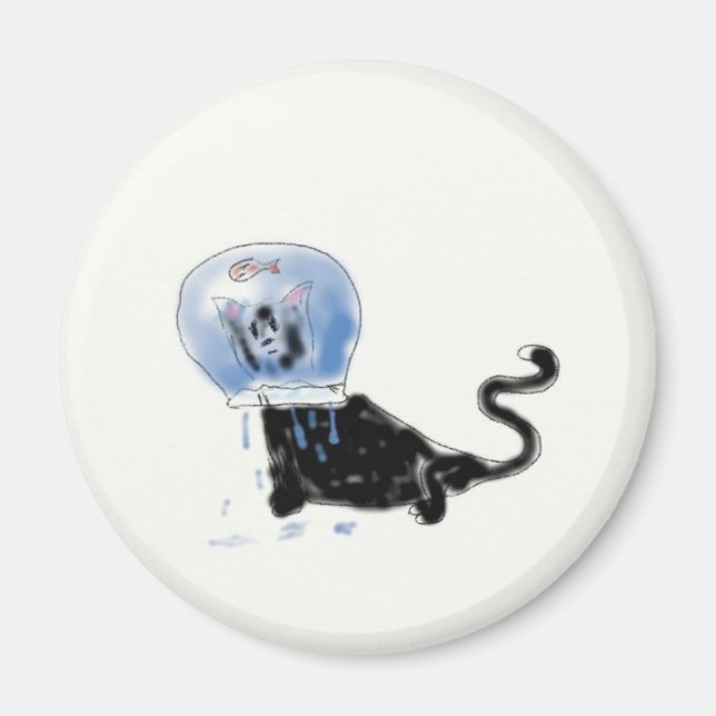 Aimant astronaute kitteh (Devant)
