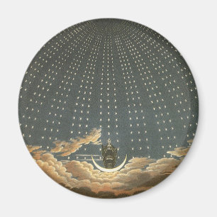 Aimant Astronomie céleste vintage, reine de la nuit