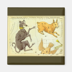 Aimant Astronomie Vintage, Carte Céleste du Ciel