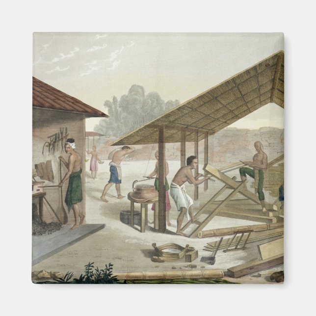 Aimant Atelier de menuiserie à Kupang, Timor, plaque 6 de (Devant)