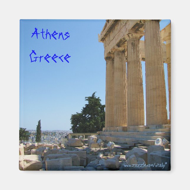 Aimant Athènes design magnétique Grèce (Devant)