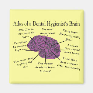 Aimant Atlas du cerveau d'un hygiéniste dentaire