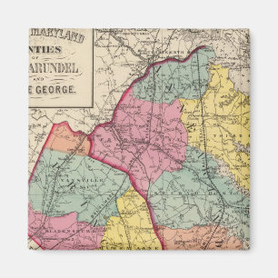 Aimant Atlas topographique des comtés du Maryland 4