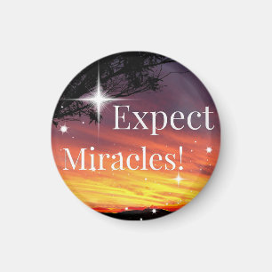 Aimant Attendez-vous à Miracles Sparkle Sunset Inspiratio