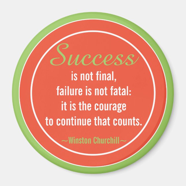 Aimant Attitude positive-Citation Churchill Motivation (Devant)