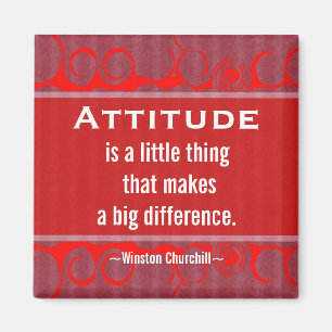 Aimant Attitude positive - Citation de Churchill - Motiva