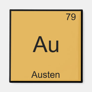 Aimant Au - Austen Funny Chimie Élément Symbole T-Shirt