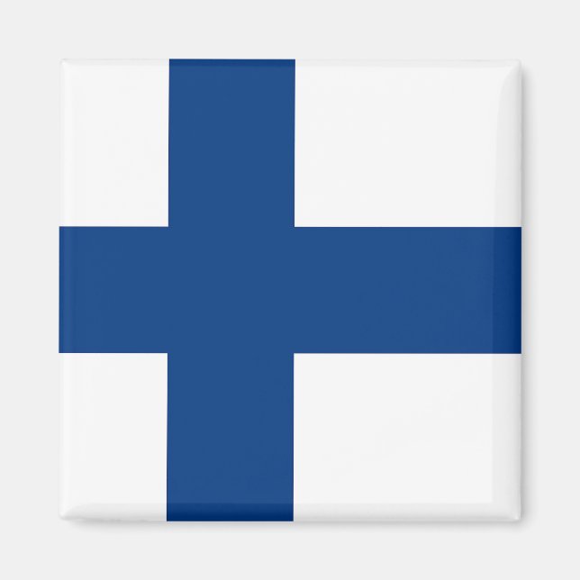 Aimant au drapeau de la Finlande (Devant)
