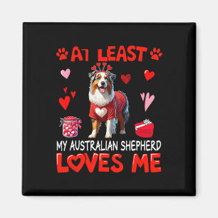 Aimant Au moins mon berger australien m'aimant Valentin