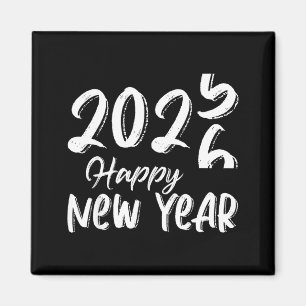Aimant Au revoir 2025 Bonjour 2026 Bonne Année Nouvel An