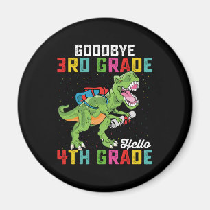 Aimant Au revoir 3e année Bonjour 4e année T Rex Dinosaur