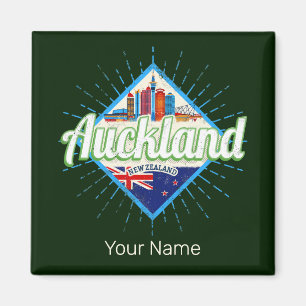 Aimant Auckland Nouvelle-Zélande skyline rétro vintage