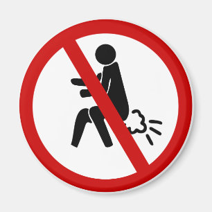 Aimant AUCUN ⚠ thaïlandais drôle de signe de toilette